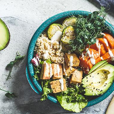 Fresh bowl of vegan food from one of our community members